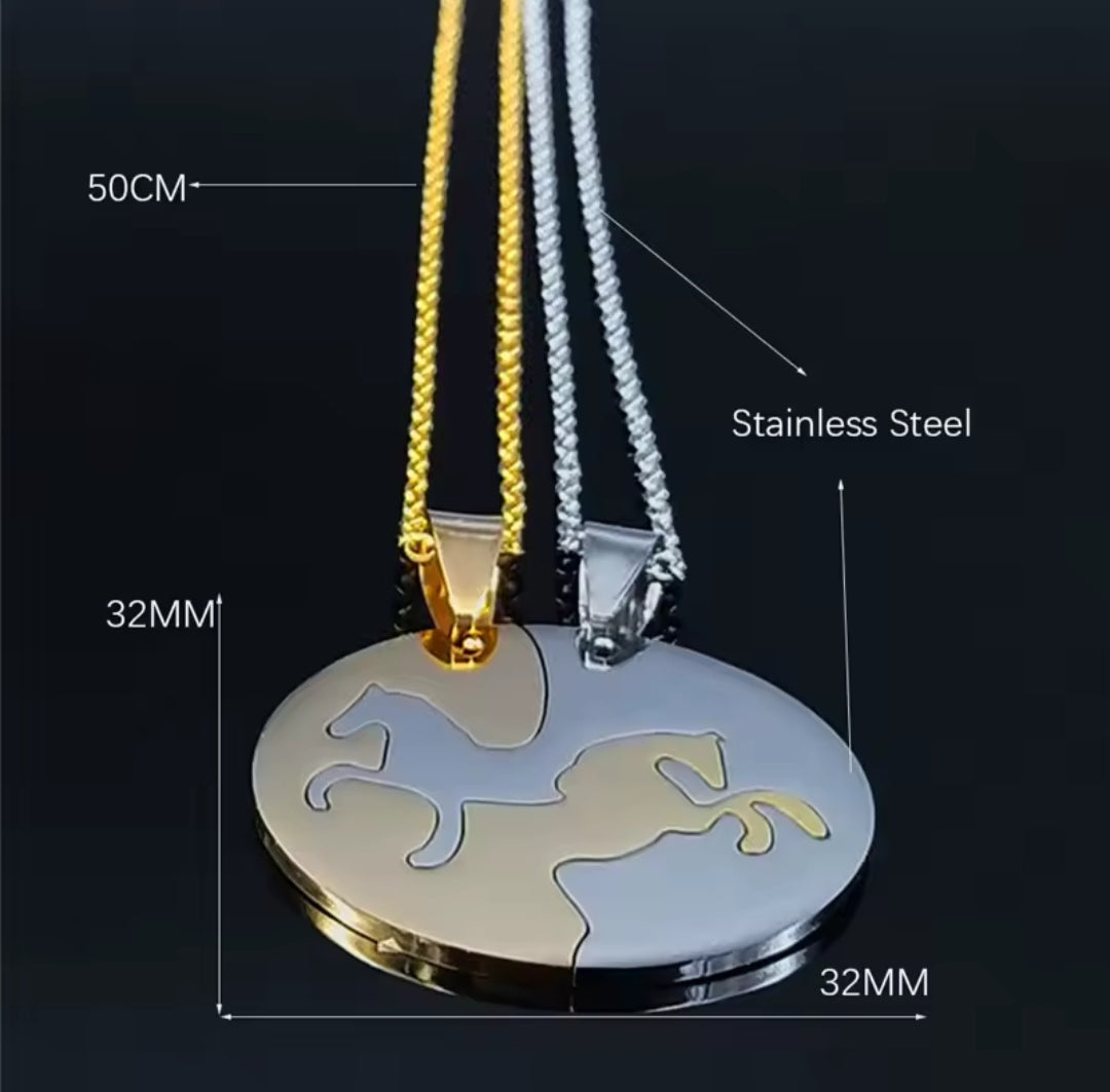 Horse Lovers Friendship Pendant Necklace