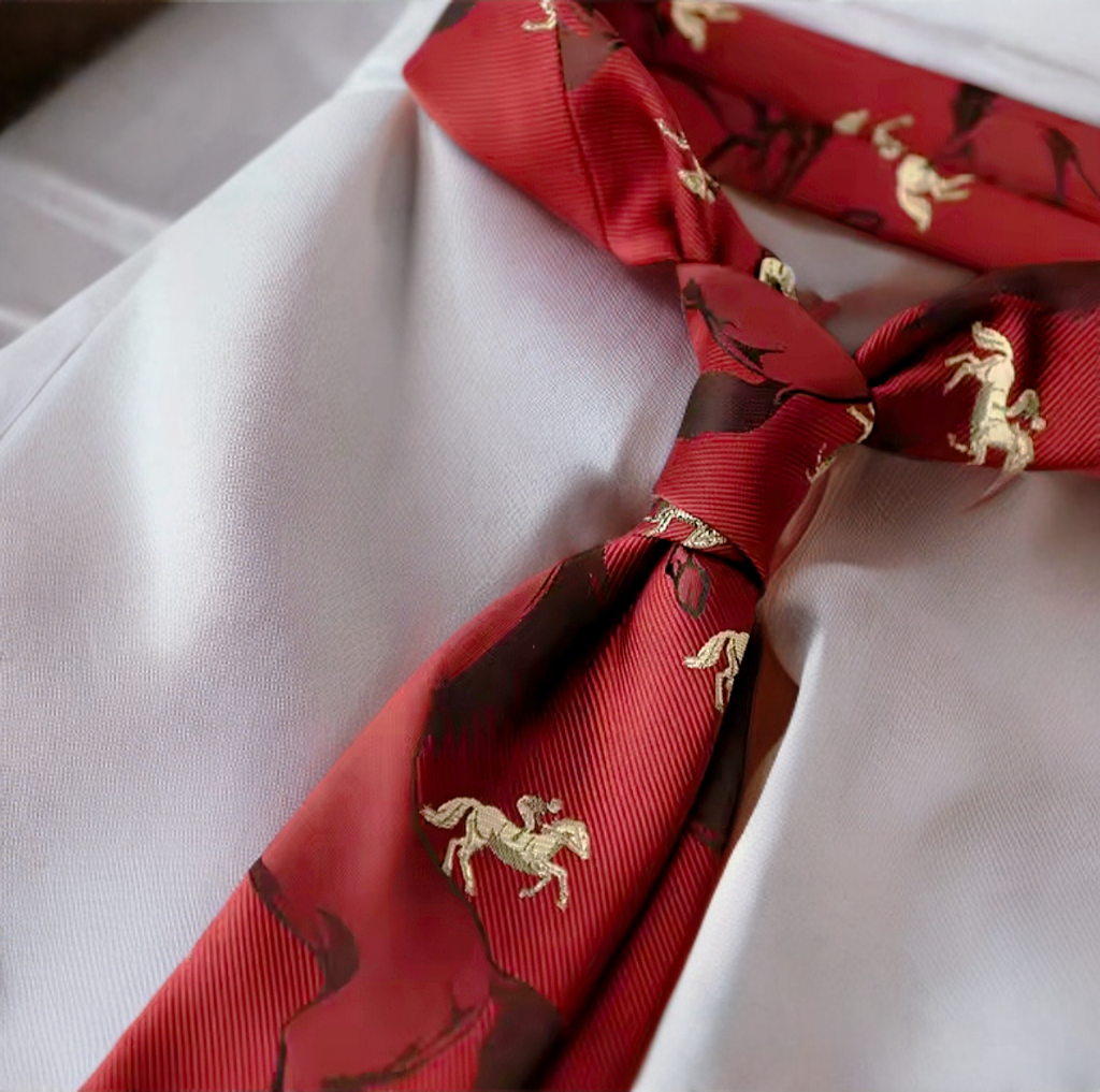 Equestrian Burgundy Tie