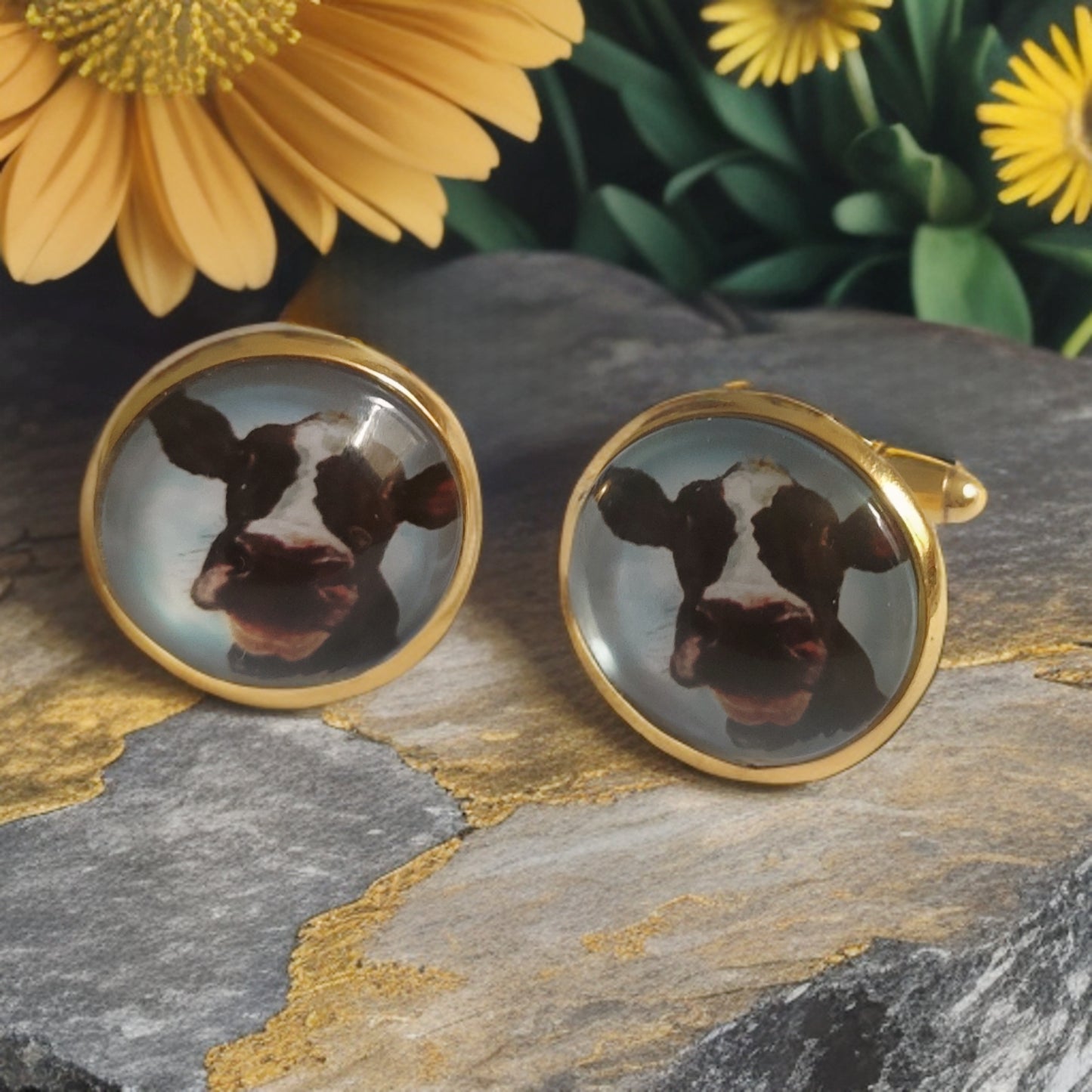 Cow Head Portrait Cufflinks