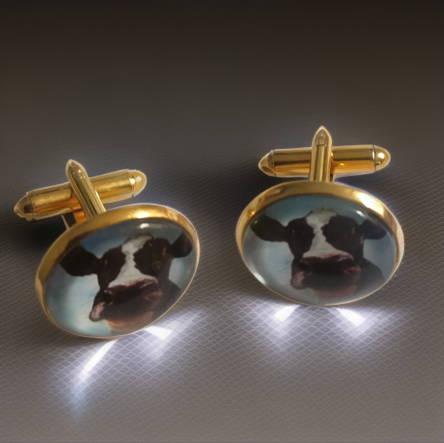 Cow Head Portrait Cufflinks