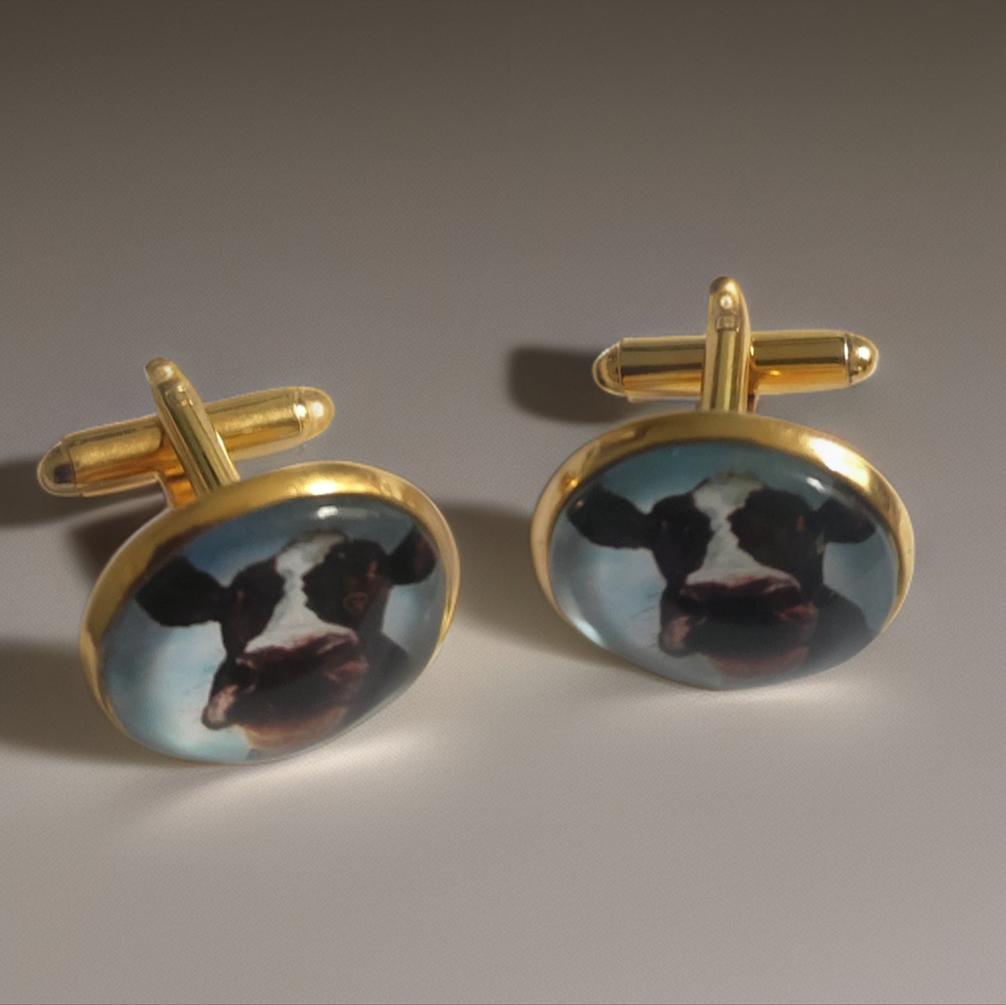 Cow Head Portrait Cufflinks
