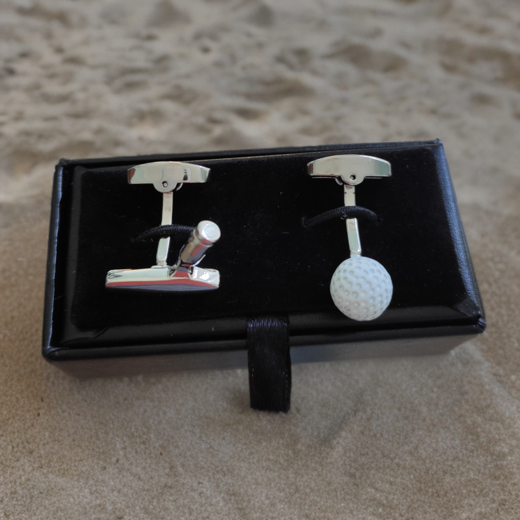 Golf Ball and Putter Cufflinks