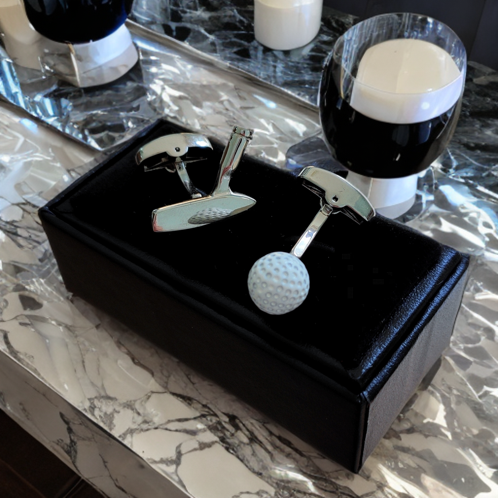 Golf Ball and Putter Cufflinks