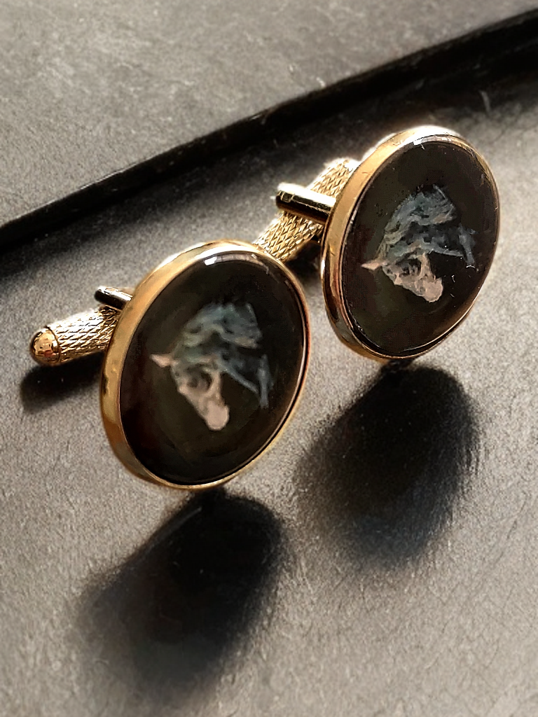 Horse Head Dark Horse Cufflinks