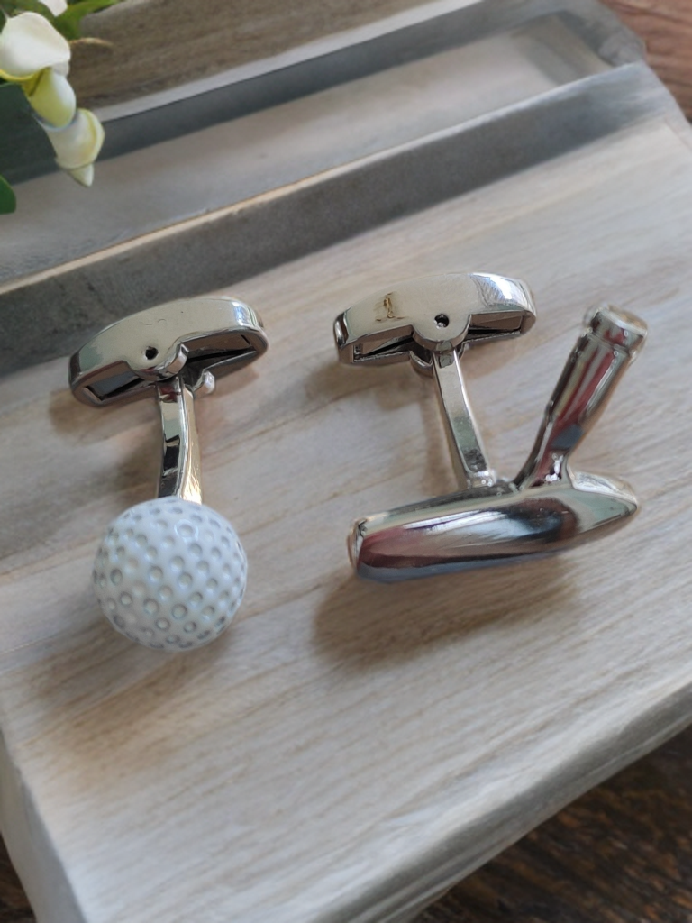 Golf Ball and Putter Cufflinks