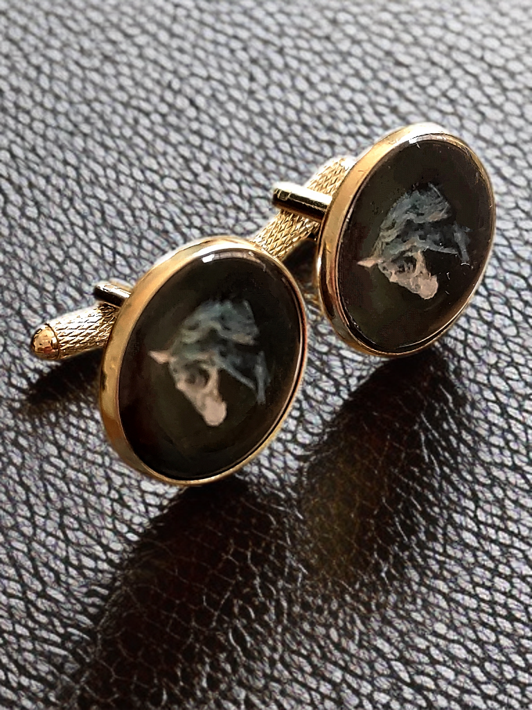 Horse Head Dark Horse Cufflinks