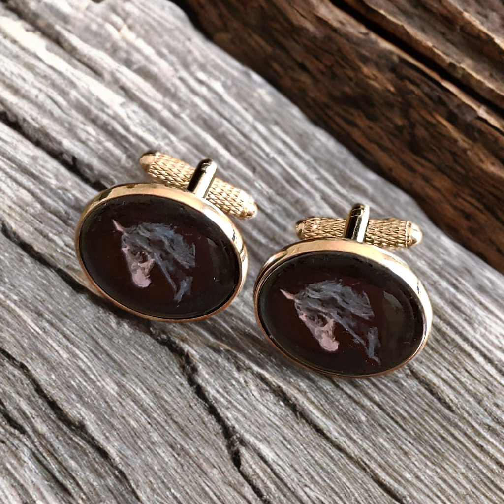 Horse Head Dark Horse Cufflinks