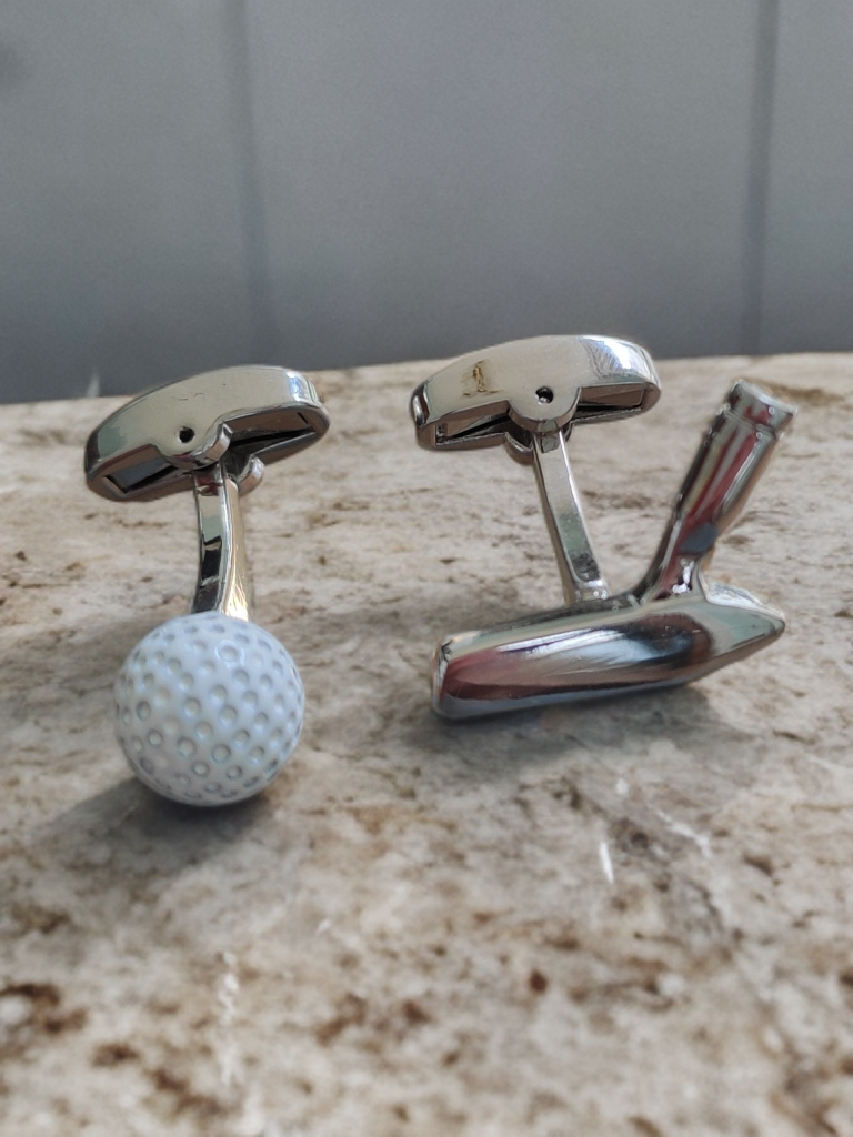 Golf Ball and Putter Cufflinks