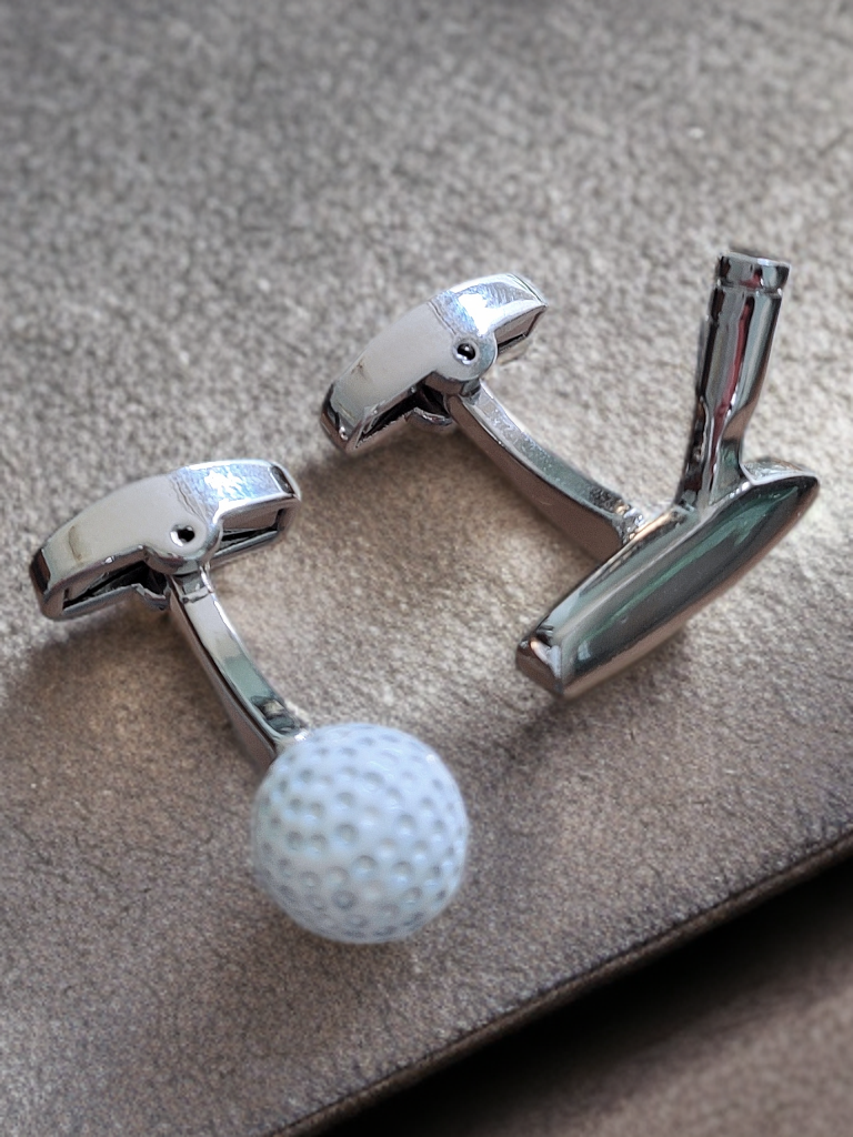 Golf Ball and Putter Cufflinks