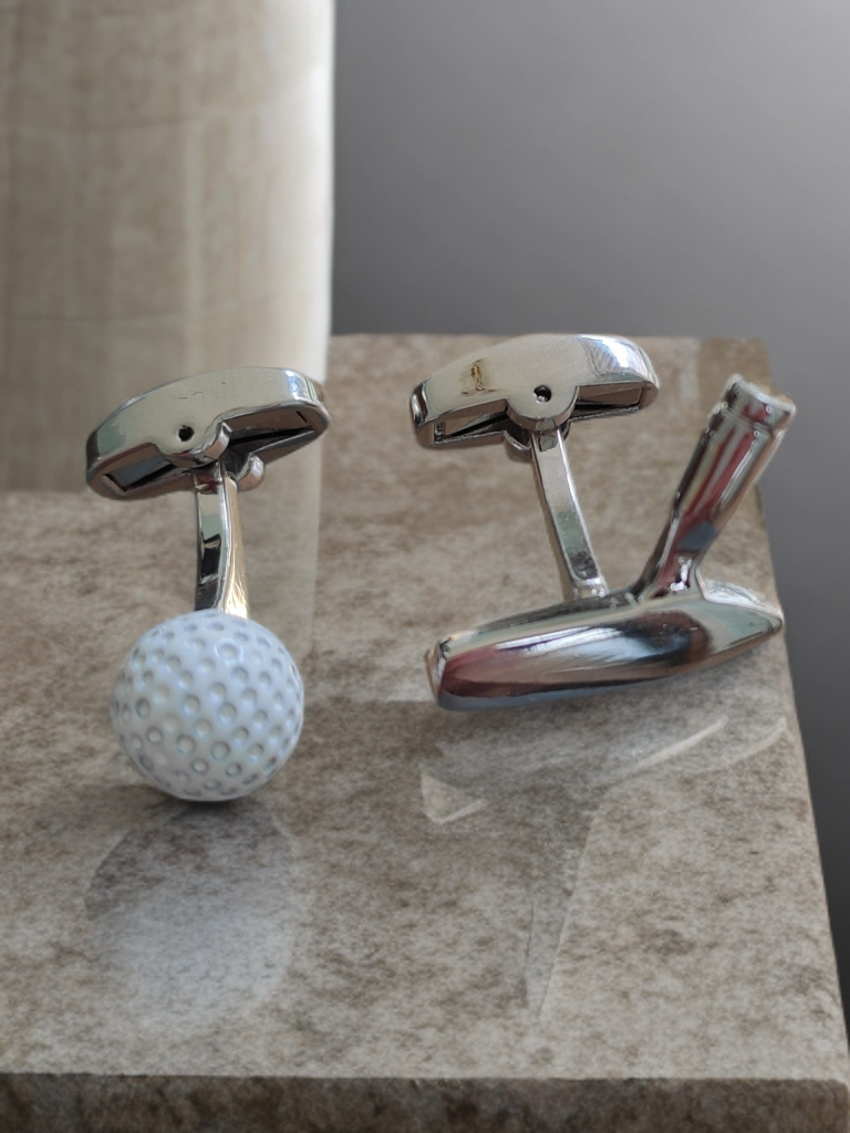 Golf Ball and Putter Cufflinks