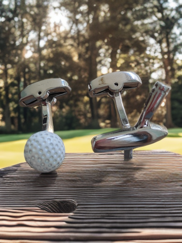 Golf Ball and Putter Cufflinks