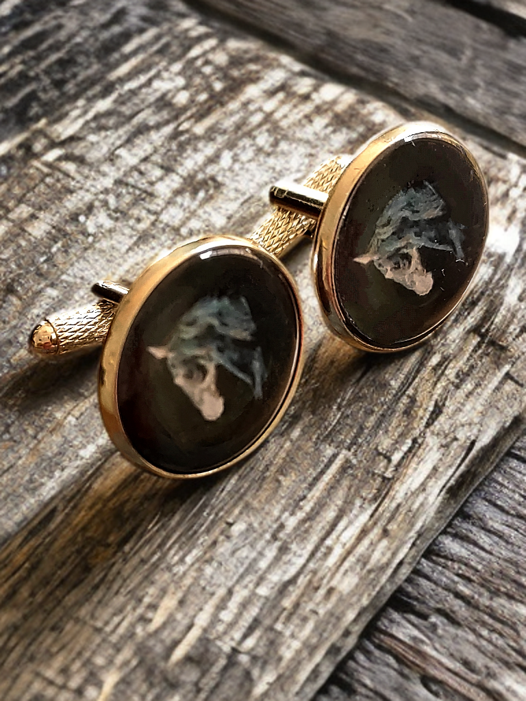Horse Head Dark Horse Cufflinks