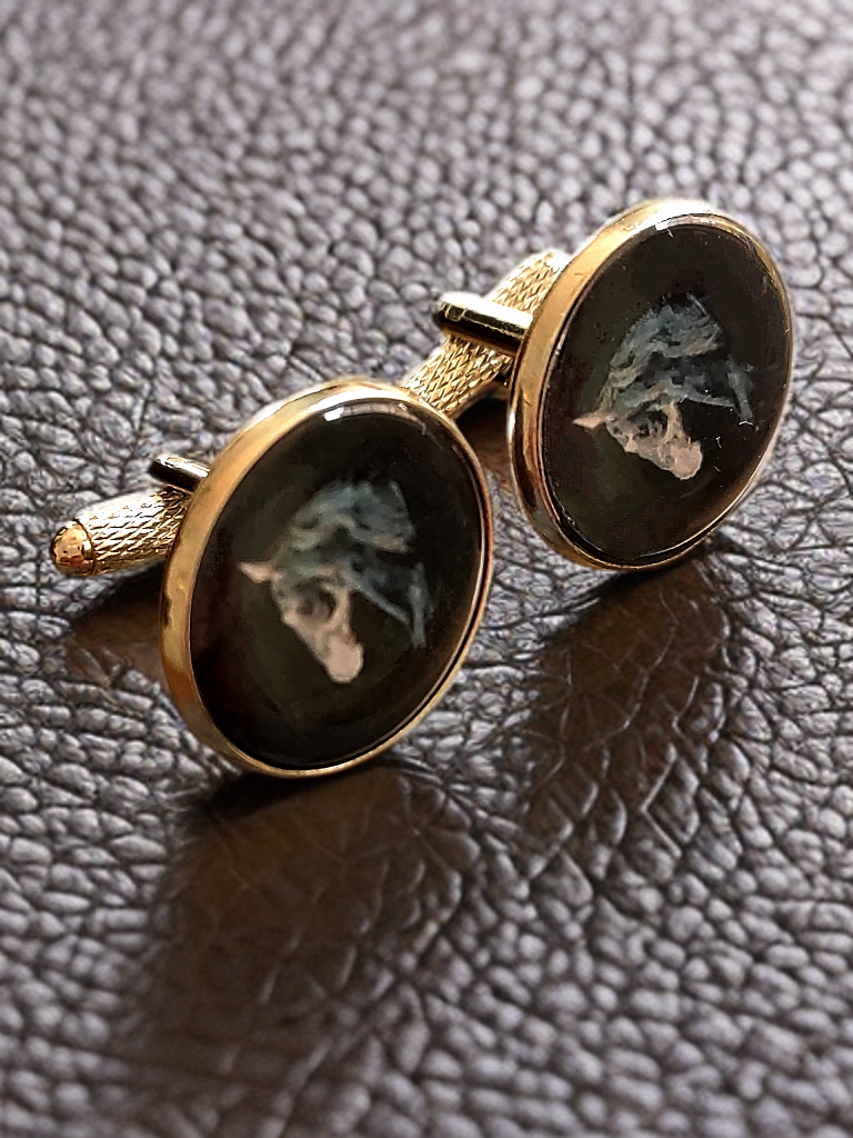 Horse Head Dark Horse Cufflinks