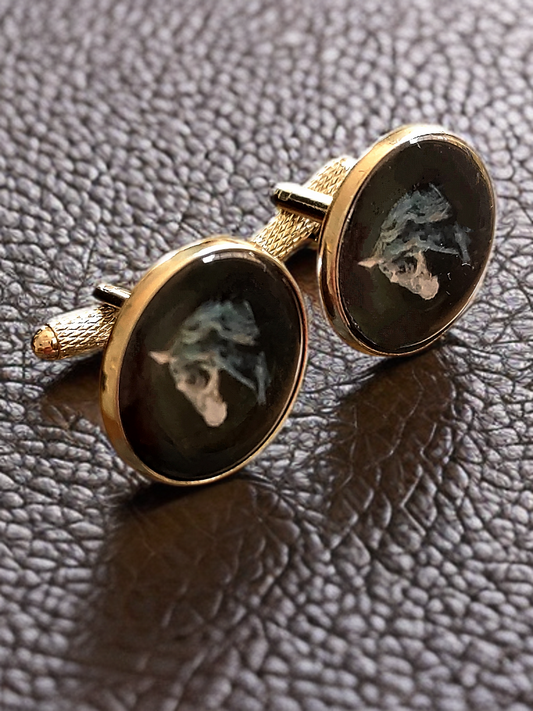 Horse Head Dark Horse Cufflinks