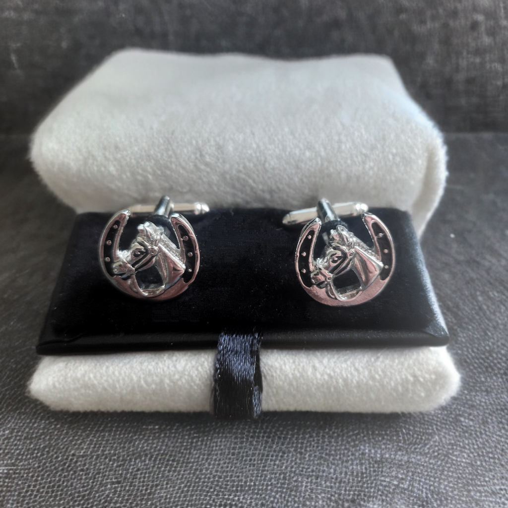 Horse Shoe and Head Cufflinks