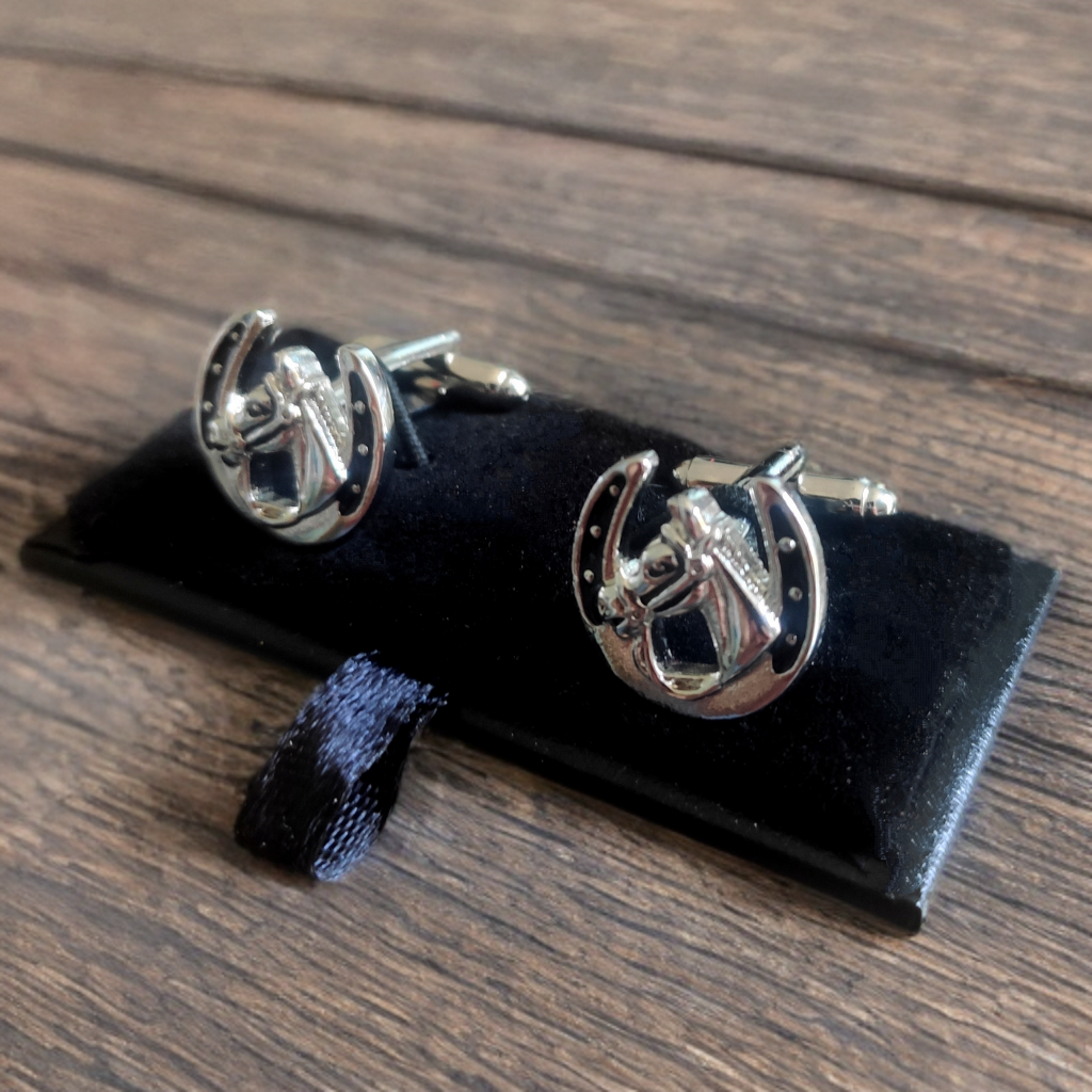 Horse Shoe and Head Cufflinks