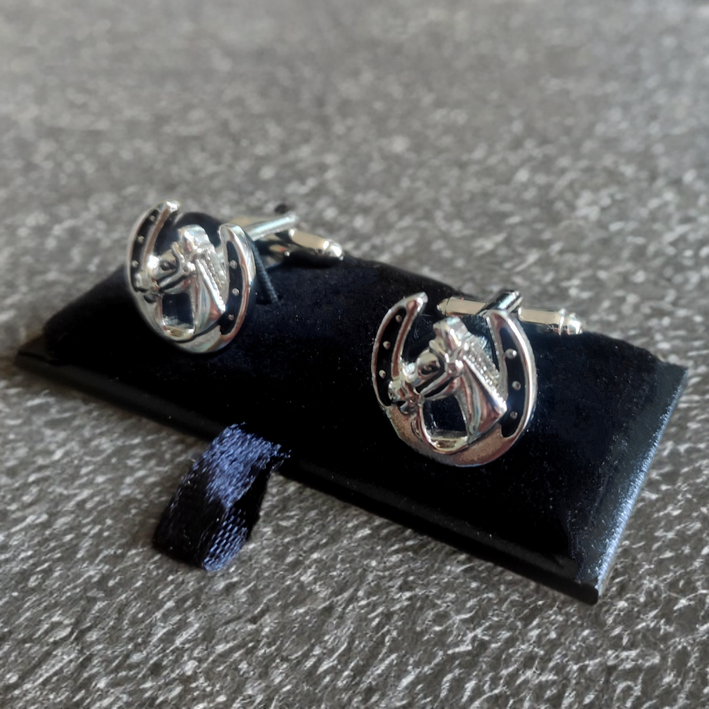Horse Shoe and Head Cufflinks