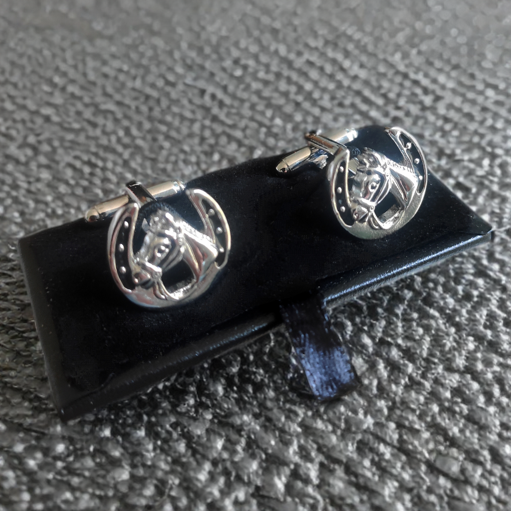 Horse Shoe and Head Cufflinks