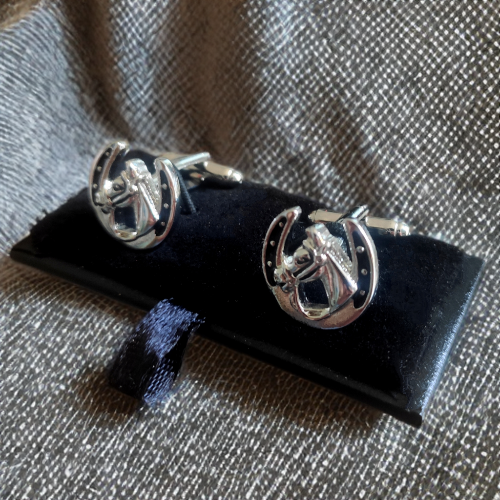 Horse Shoe and Head Cufflinks