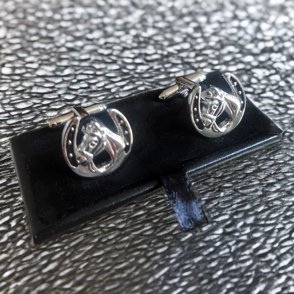 Horse Shoe and Head Cufflinks
