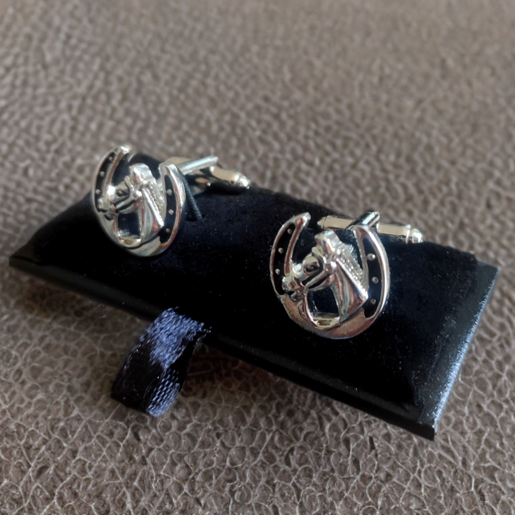 Horse Shoe and Head Cufflinks