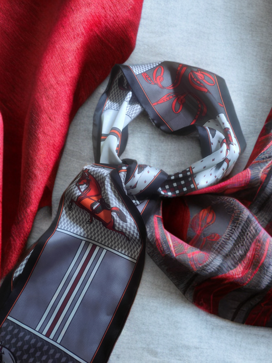Luxurious Horse Print Neck Scarf