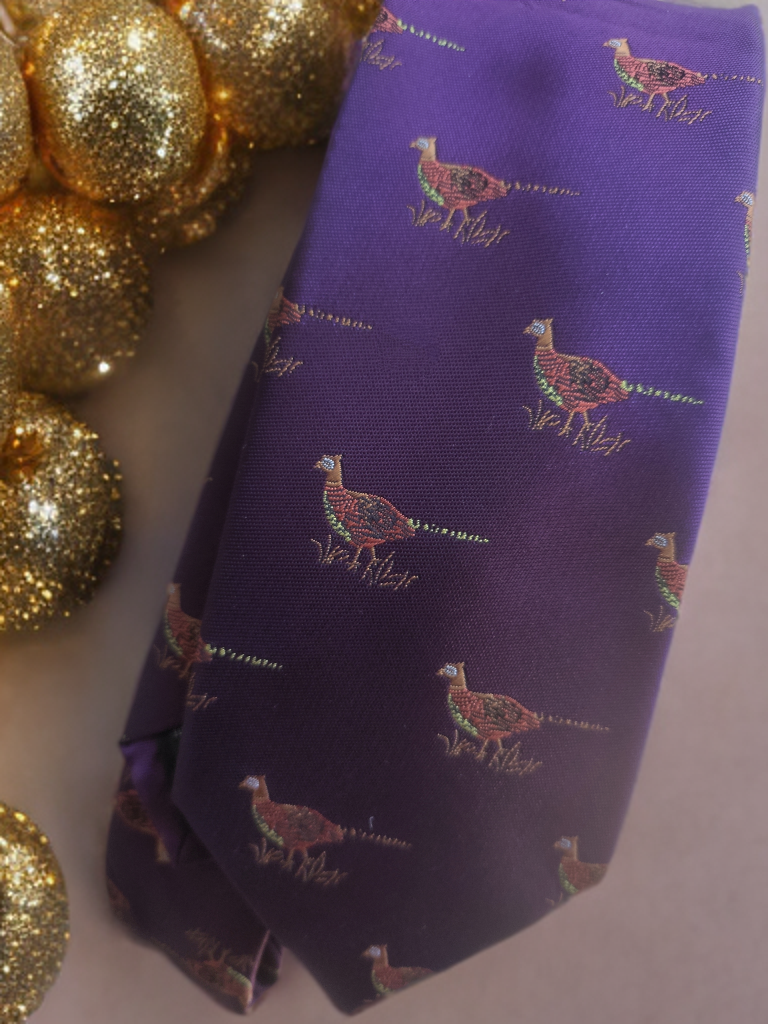 Gents tie pheasant design