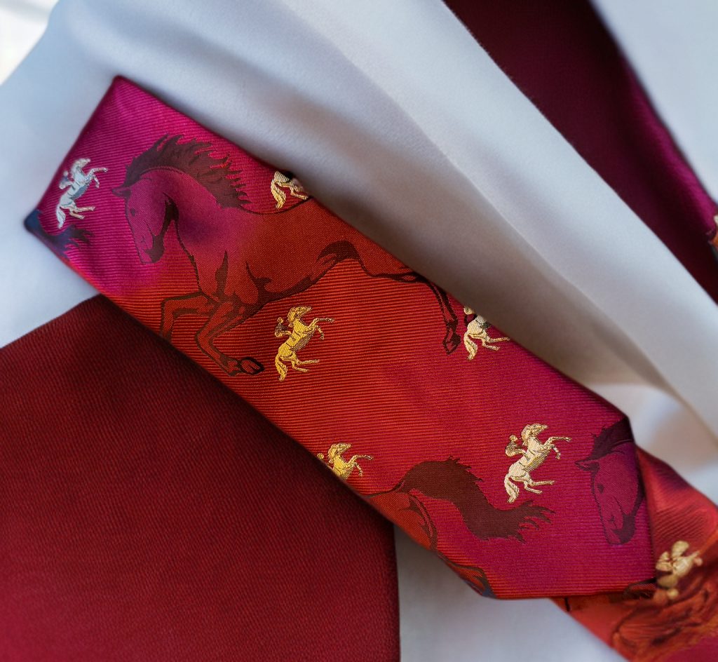 Equestrian Burgundy Tie