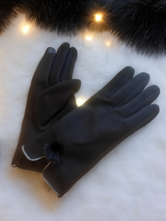 Black Winter Gloves