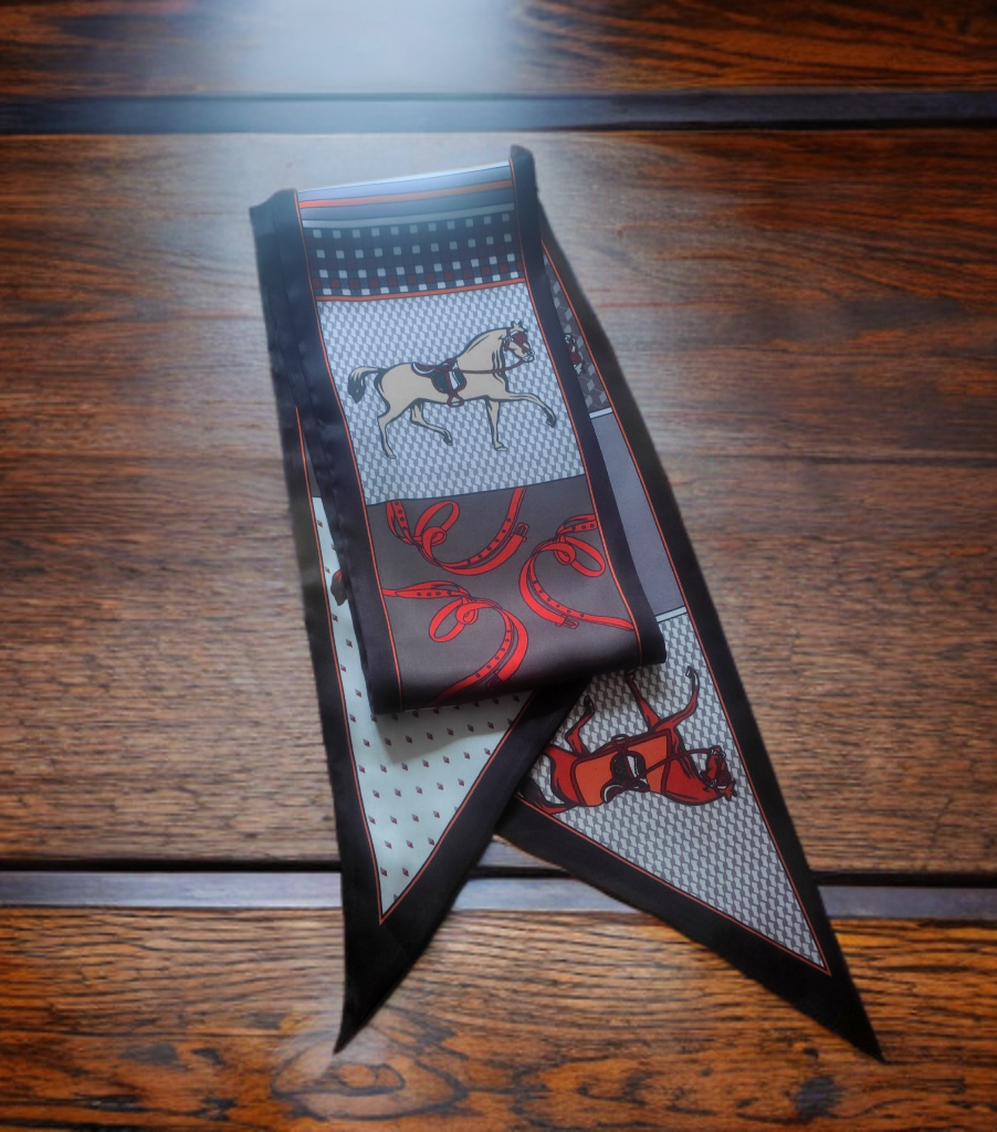 Luxurious Horse Print Neck Scarf