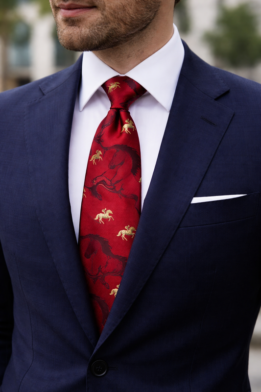 Equestrian Burgundy Tie