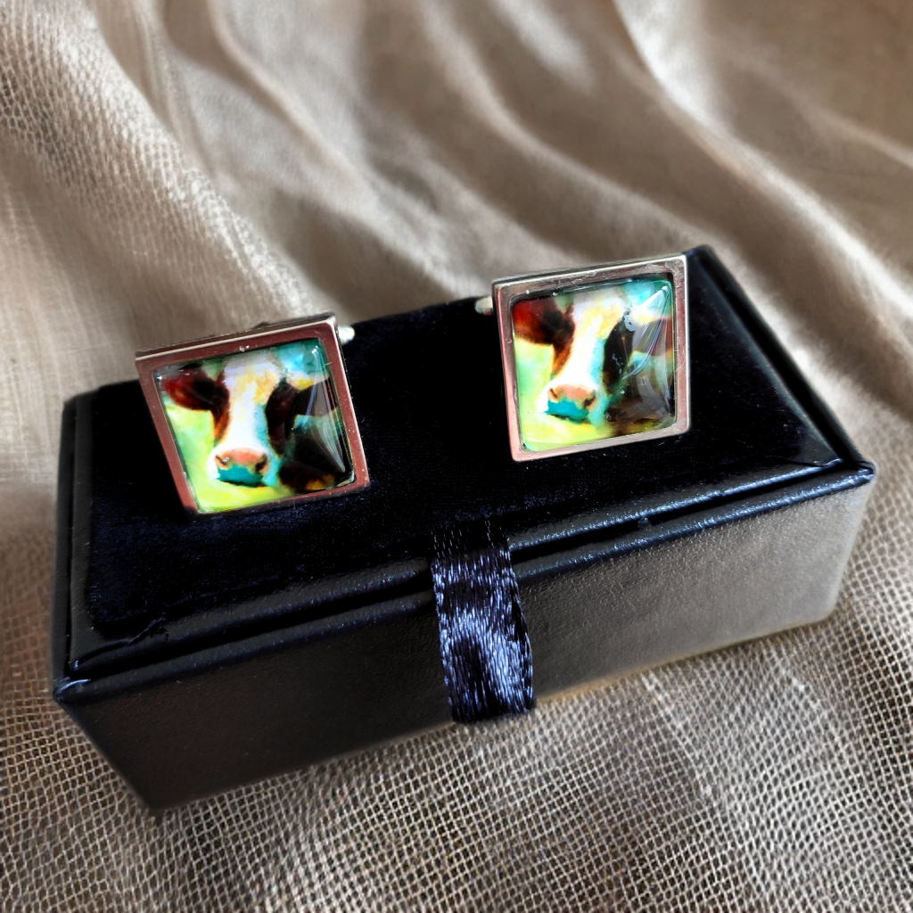Cow Head Square Cufflinks