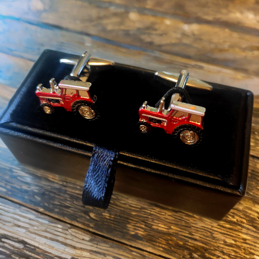 Red Tractor cufflinks