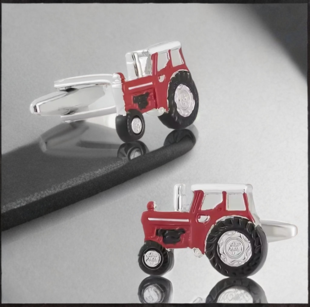 Red Tractor cufflinks