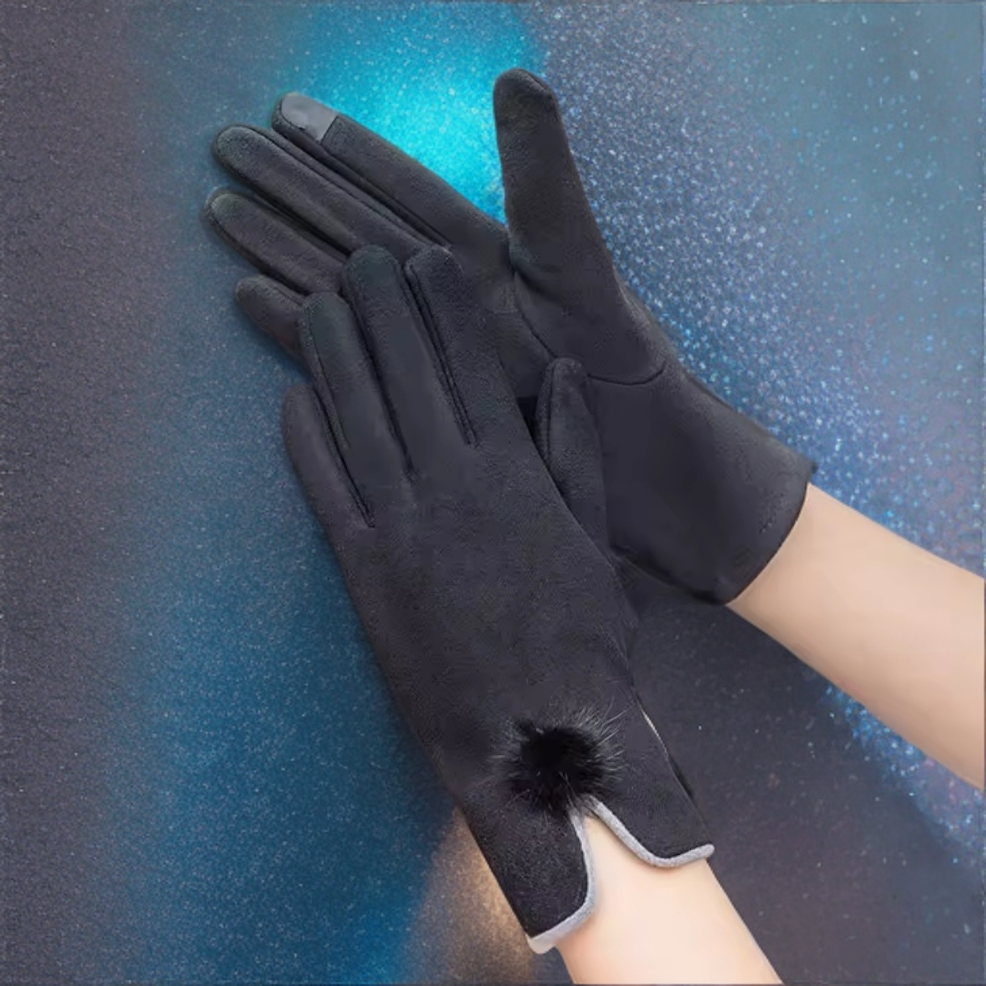 Black Winter Gloves