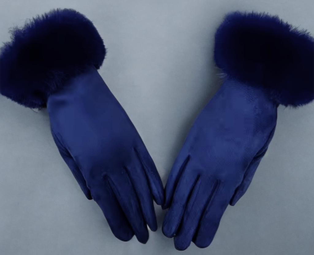 Fur Trim Luxury Gloves