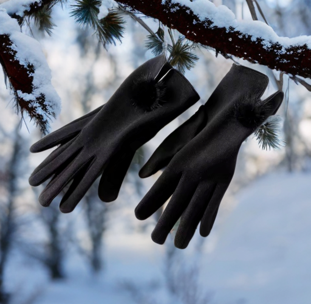 Black Winter Gloves