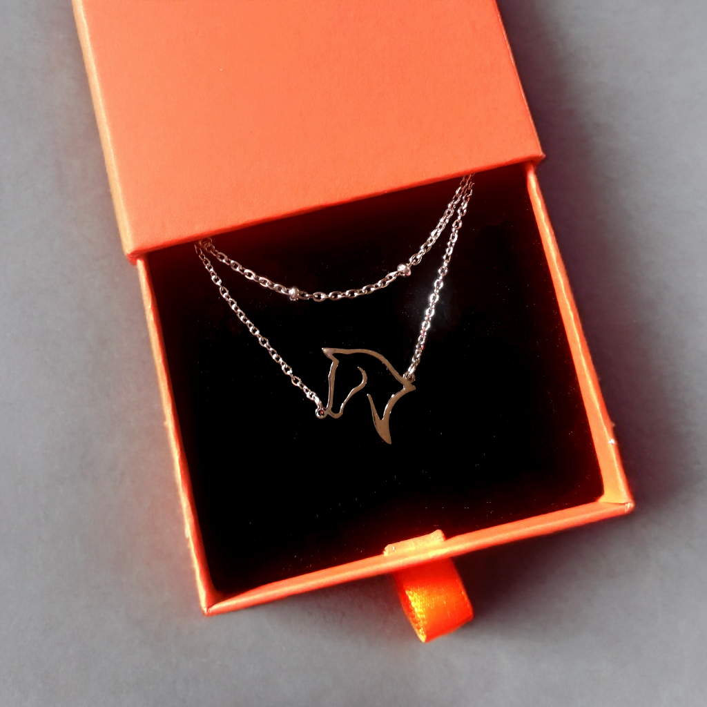 Horse Head Double Layer Chain Bracelet