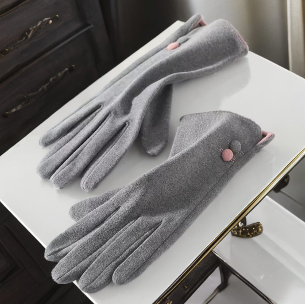 Grey Ladies Gloves