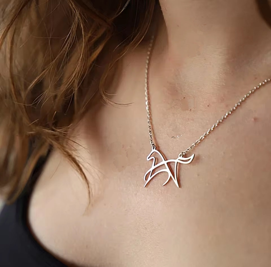 Celtic Craft Style Horse Necklace