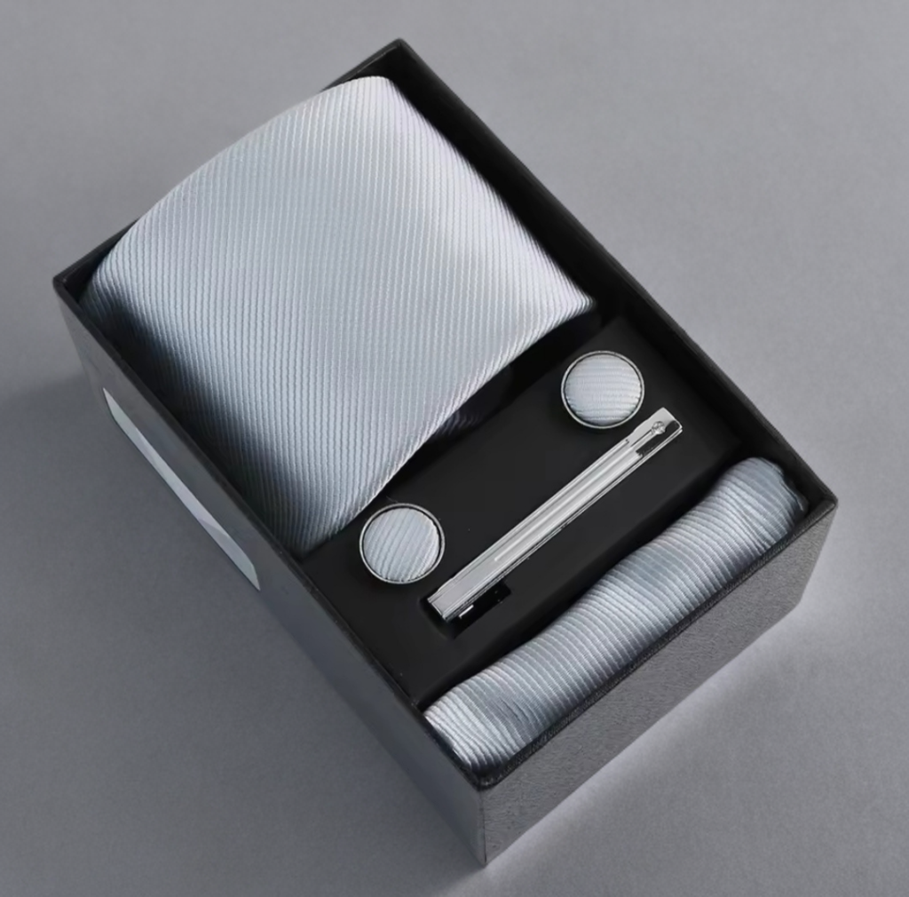 Men's Tie Set in Grey