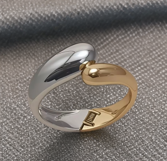 Two Tone Gold and Silver Bangle
