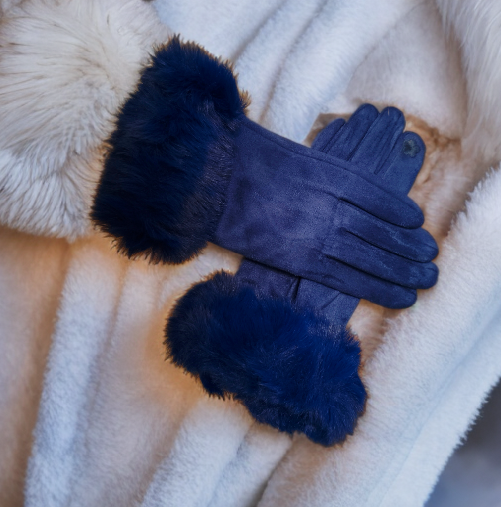Fur Trim Luxury Gloves
