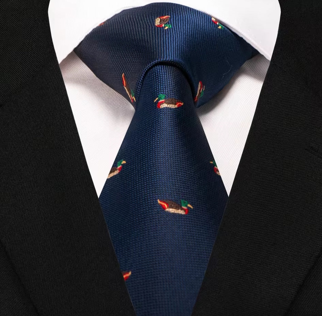 Gents Tie With Duck Pattern