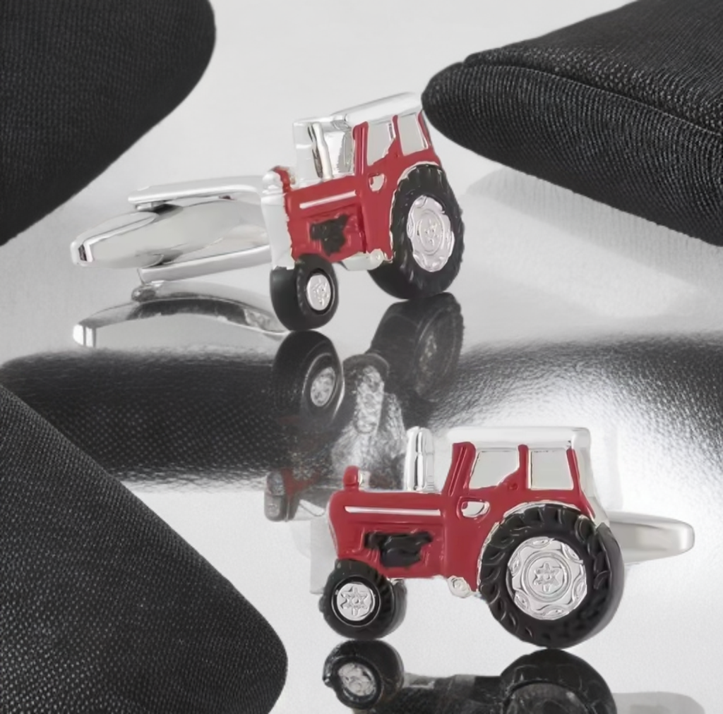 Red Tractor cufflinks