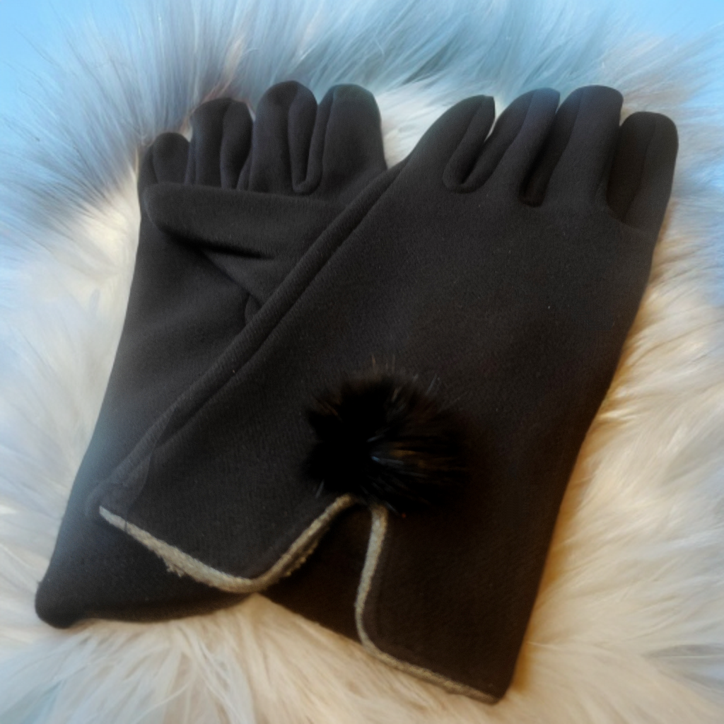 Black Winter Gloves