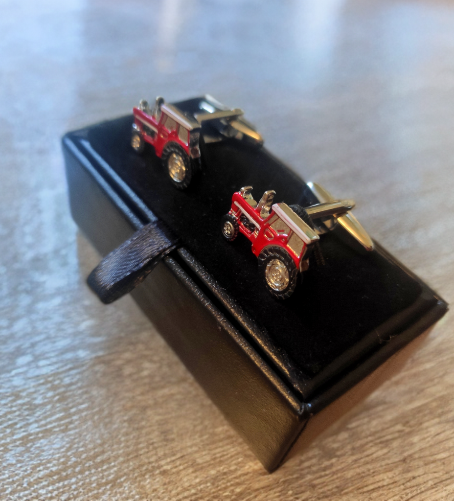 Red Tractor cufflinks