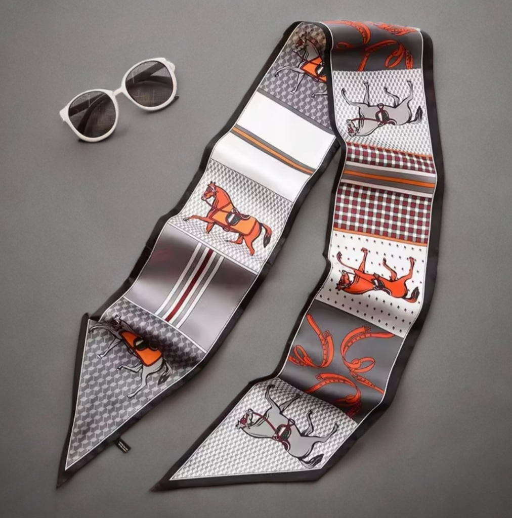 Luxurious Horse Print Neck Scarf