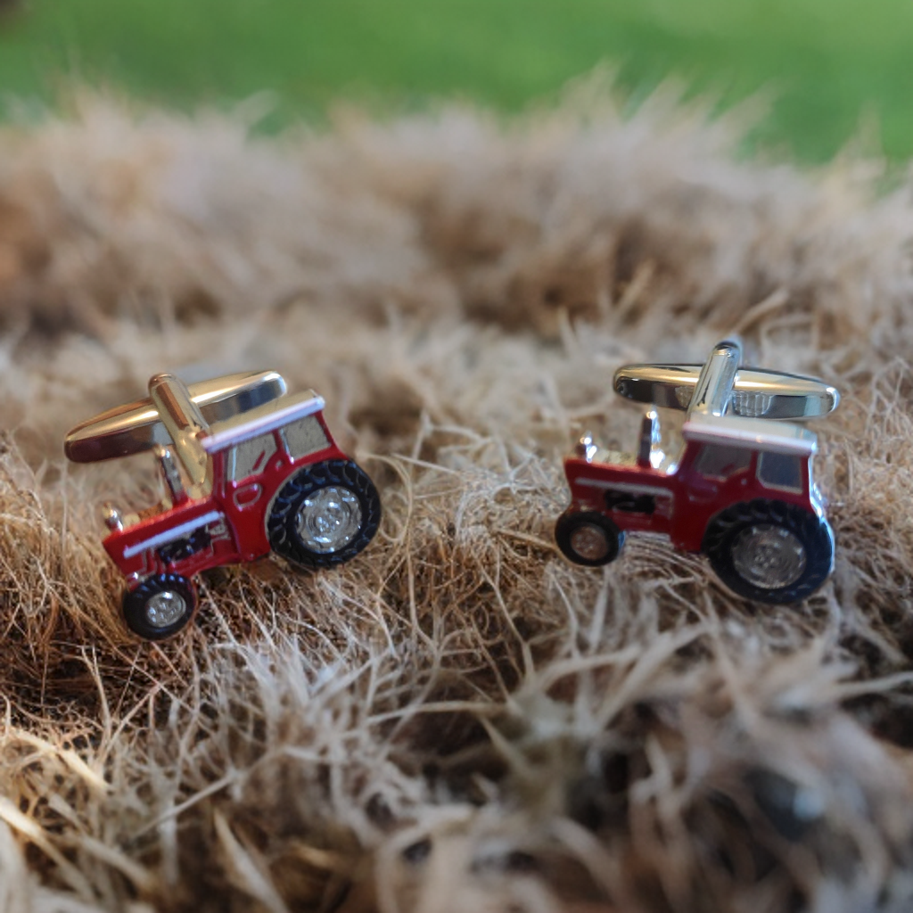 Red Tractor cufflinks
