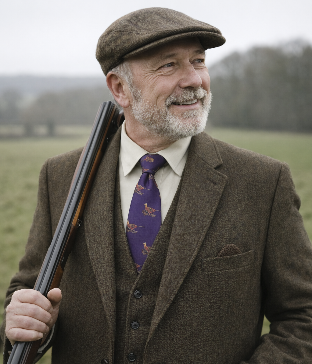 Gents tie pheasant design